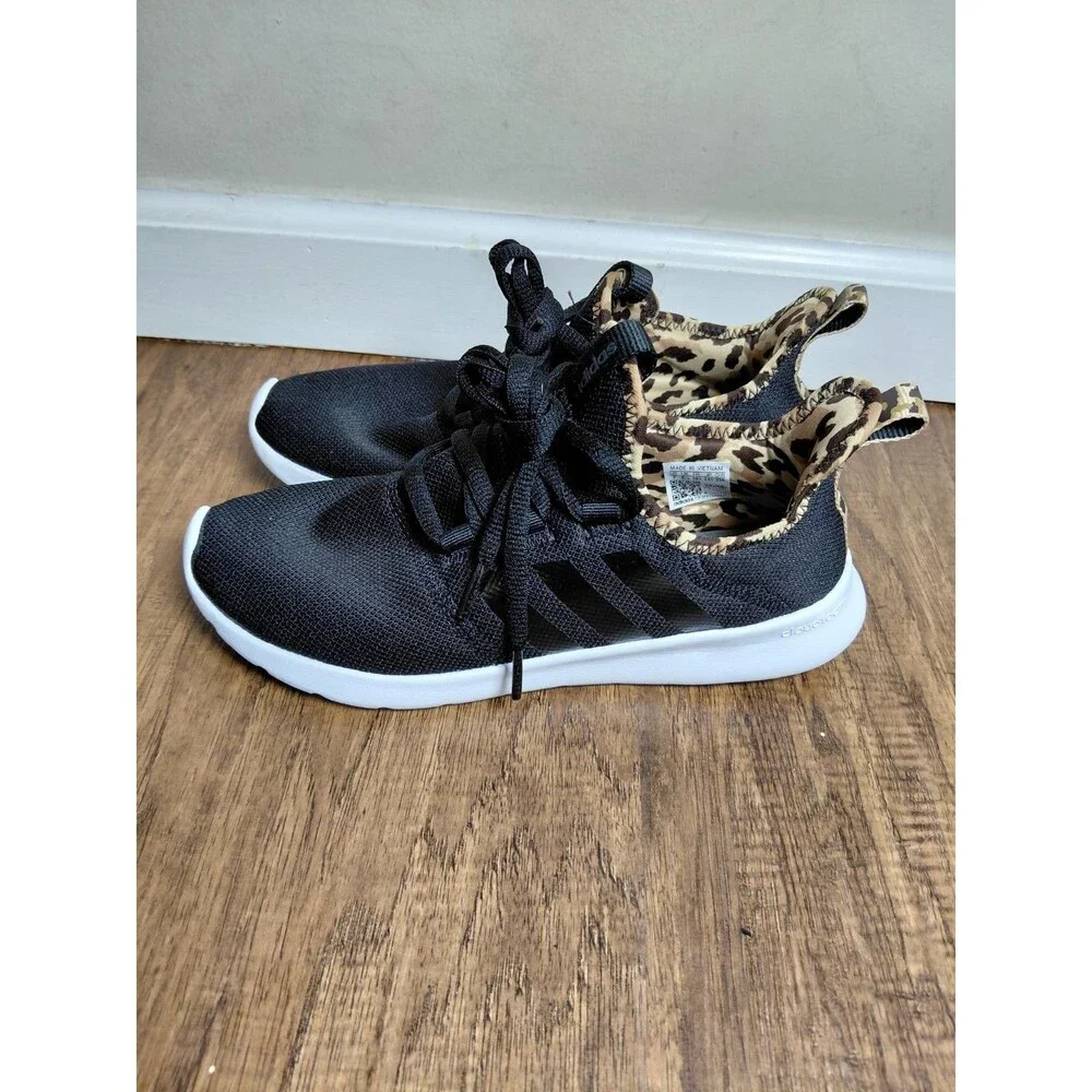 Size 7- Adidas Cloudfoam Pure 2.0 Black Sandy Beige Women's Sneakers